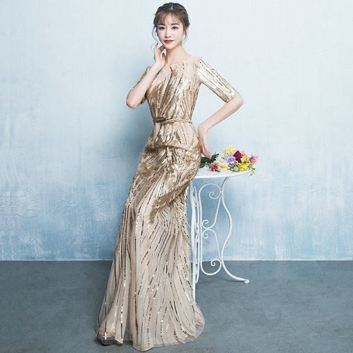 prom dress gold-586-04