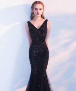 v neck prom dress-587-01