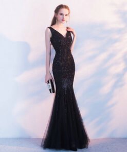 v neck prom dress-587-04