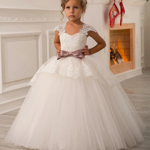 white little girl dresses