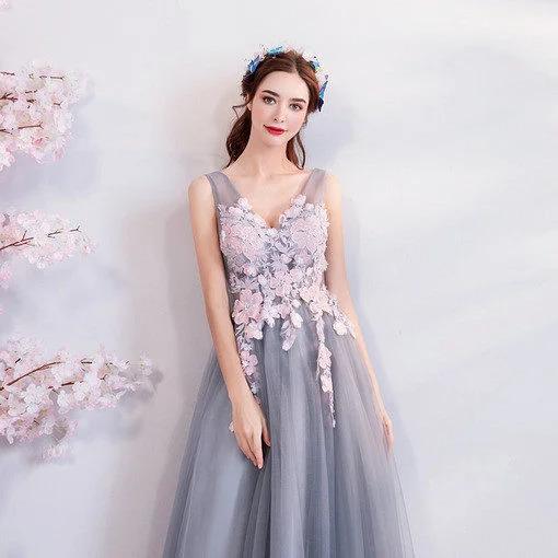 pink and gray prom dresses Pink Mermaid Court Train Prom Dresses with Silver Crystal Black Women jkprom