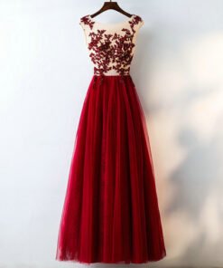 bridesmaid dress red 0669-01