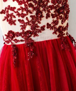 bridesmaid dress red 0669-02
