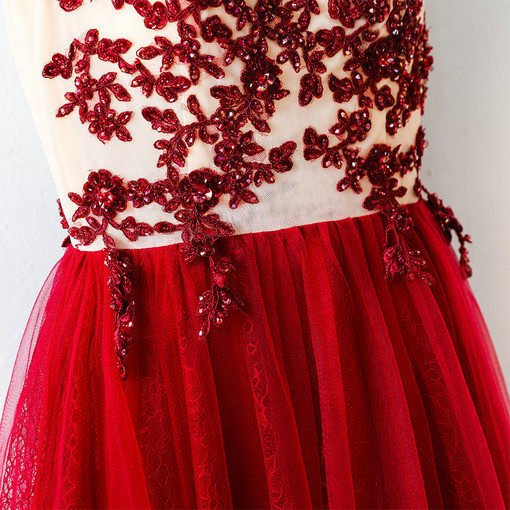 bridesmaid dress red 0669-02