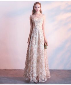 champagne prom dress 0661-02