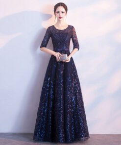 dark blue prom dress 0660-03