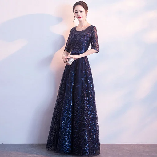 dark blue prom dress 0660-04