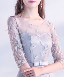 grey evening dress 0662-05