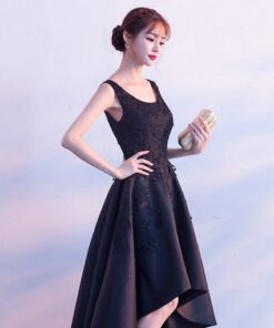high low black cocktail dress 066304