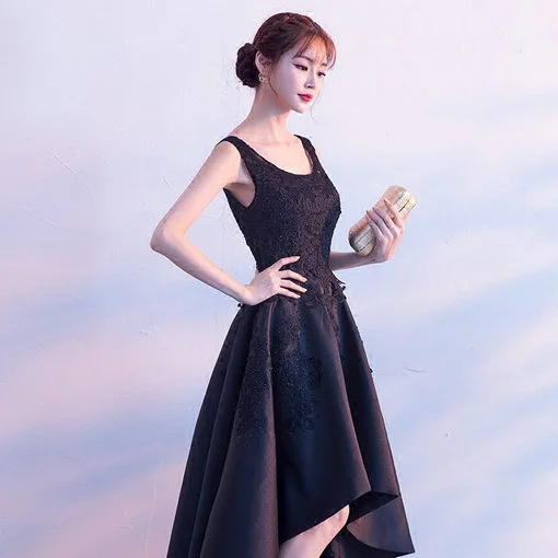 high low black cocktail dress 066304