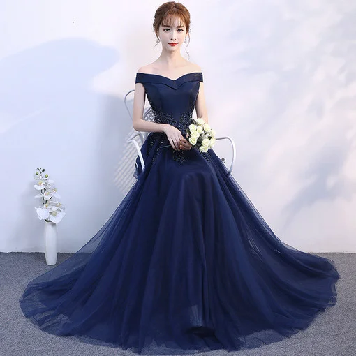 long prom dress blue 0665-05