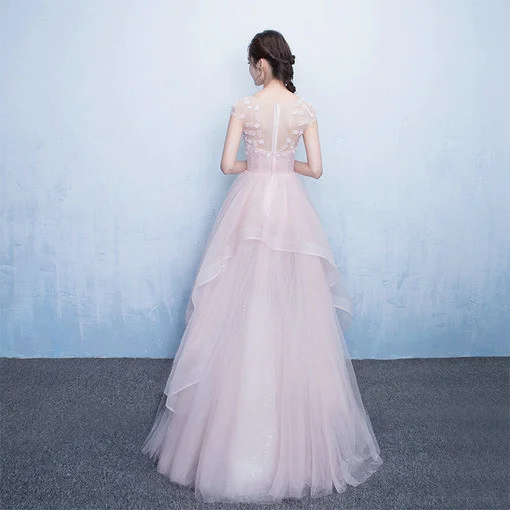 long prom dress pink 0667-03