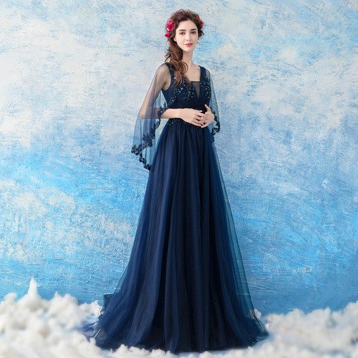 prom dress dark blue 0656-06