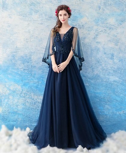 dark blue pageant dresses