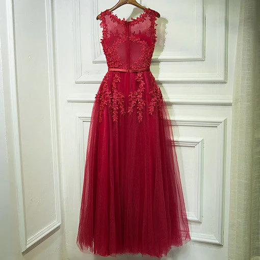 short satin prom dress Cute Satin Lace Short Prom Dress,A-Line Party Dresses – jkprom main image 0