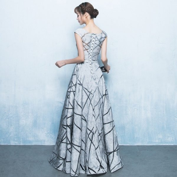Silver party dress 0700-01