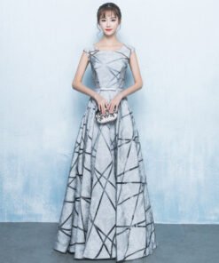 Silver party dress 0700-04