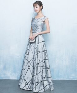 Silver party dress 0700-05