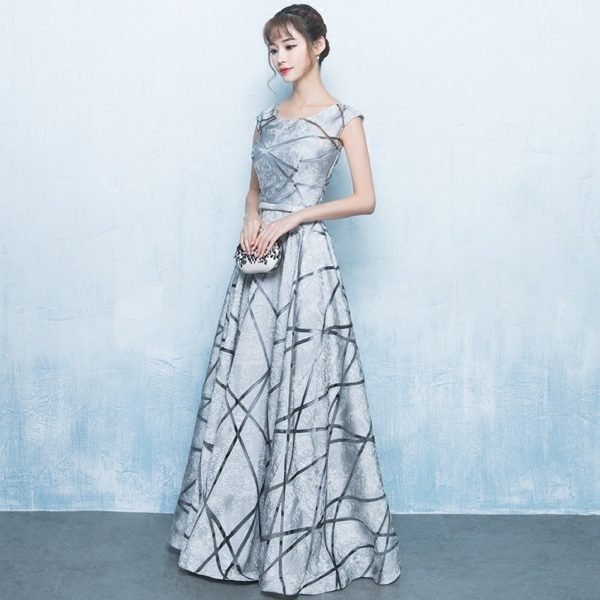 Silver party dress 0700-05