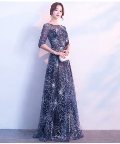 blue and gold prom dress 0705-01