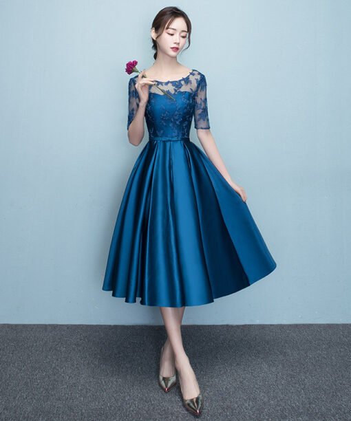 cocktail dress blue 0696-01