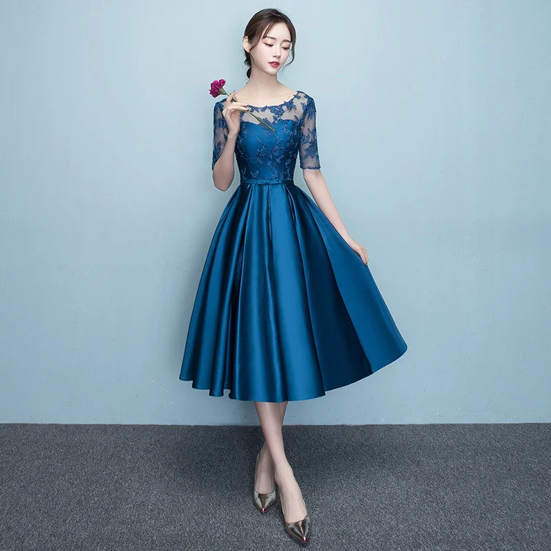 cocktail dress blue 0696-01