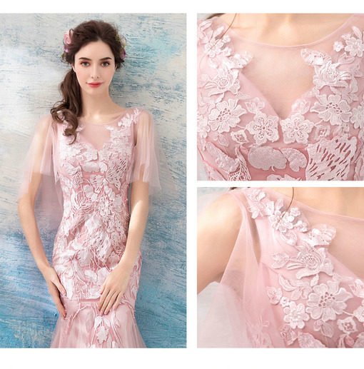 evening dress pink 0679-04