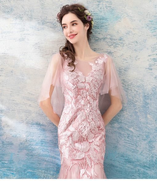 evening dress pink 0679-05