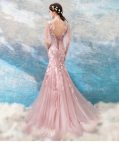 evening dress pink 0679-06
