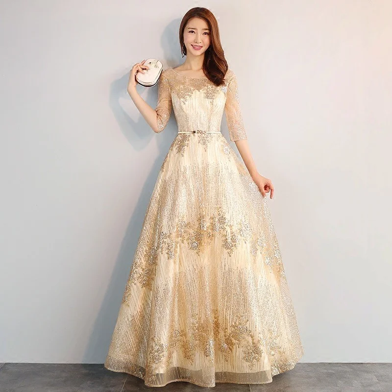 gold party dress 0699-02