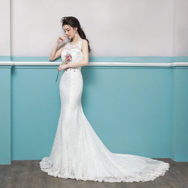 lace wedding dress mermaid 0687-01