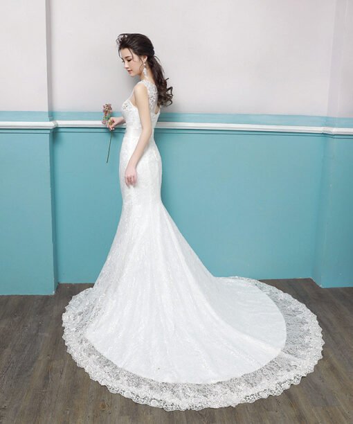 lace wedding dress mermaid 0687-04