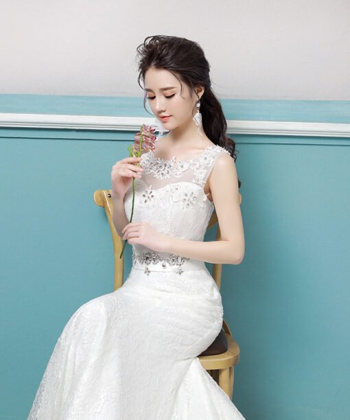 lace wedding dress mermaid 0687-08