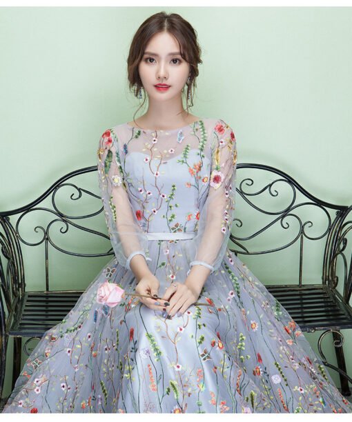 long sleeve party dress 0703-03