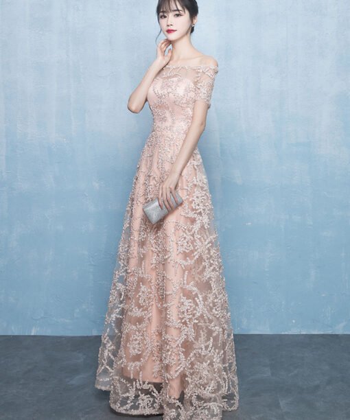 pink party dress 0698-01