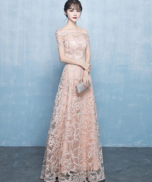 pink party dress 0698-03