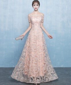 pink party dress 0698-04