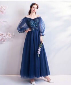 prom dress with sleeves plus size 0681-05