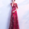 red and gold prom dress 0704-01