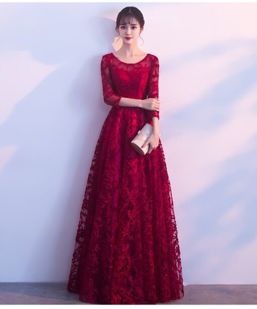 red party dress 0697-04