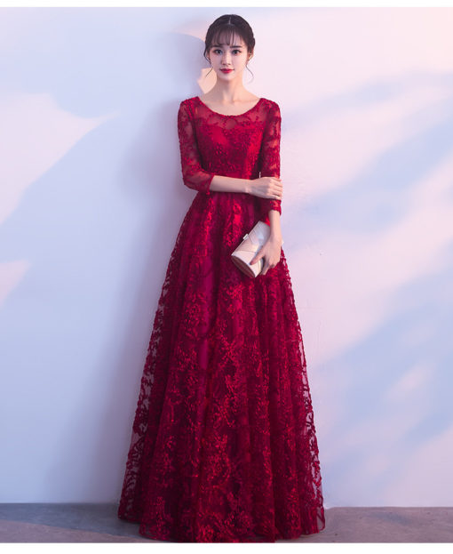 Long Sleeve Red Prom Dress Evening Party Dress Under 100 — free download