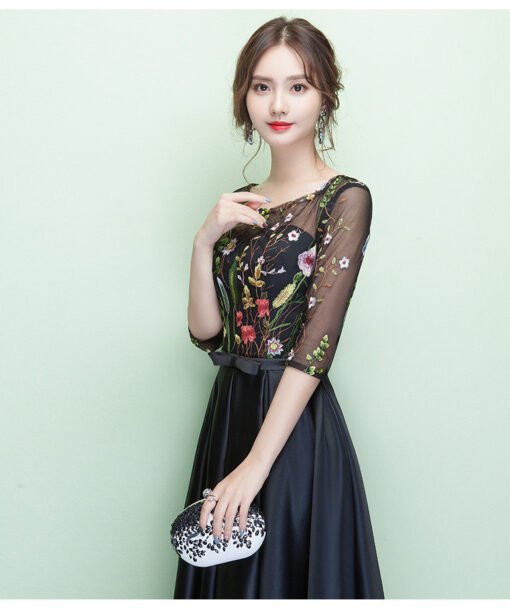 tea length prom dress 0706-02