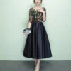 tea length prom dress 0706-04