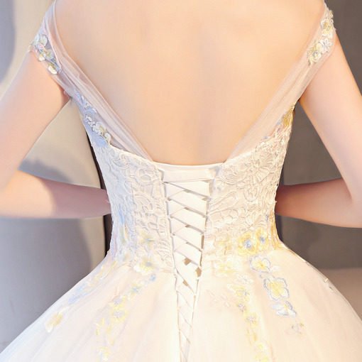 wedding dress ball gown lace 0685-01
