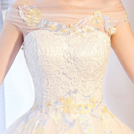 wedding dress ball gown lace 0685-03