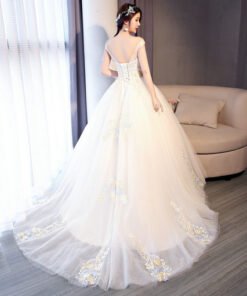 wedding dress ball gown lace 0685-04