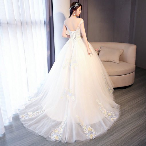 wedding dress ball gown lace 0685-04
