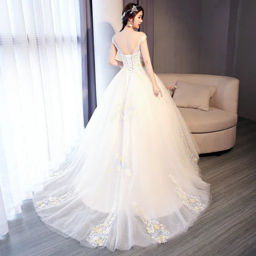 wedding dress ball gown lace 0685-04