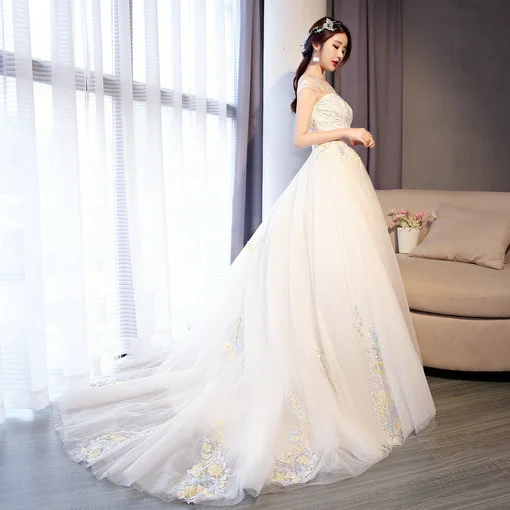 wedding dress ball gown lace 0685-05