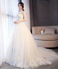 wedding dress ball gown lace 0685-06